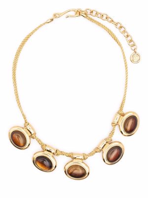 Givenchy Pre-Owned 1990s pending gems necklace - Gold