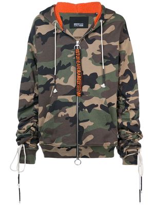 Mostly Heard Rarely Seen camouflage zip-up hoodie - Green