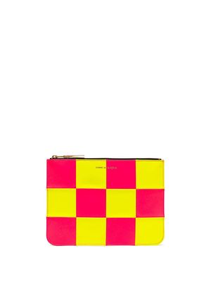Comme Des Garçons Wallet Fluo Square zipped square pouch - Yellow
