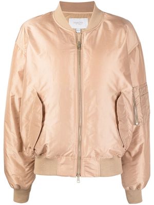 Giambattista Valli zip-up padded bomber jacket - Pink