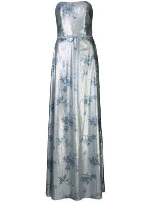 Marchesa Notte Bridesmaids sequin embellished bridesmaid gown - Blue
