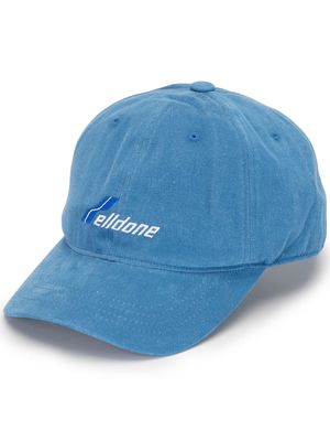 We11done embroidered logo baseball cap - Blue