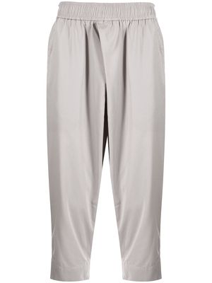 Julius drop-crotch elasticated trousers - Grey