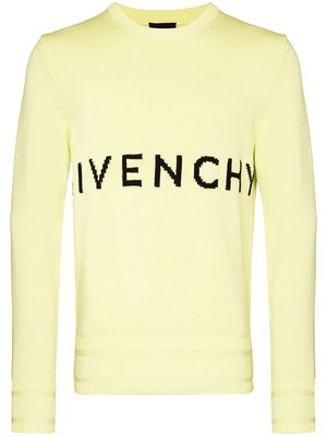 Givenchy 4G intarsia knitted logo jumper - Yellow
