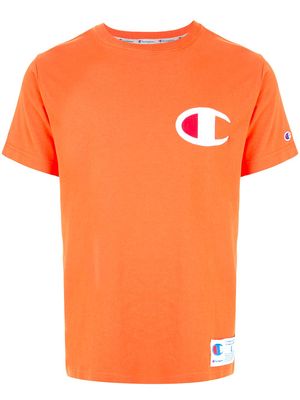 Champion logo patch crew neck T-shirt - Orange