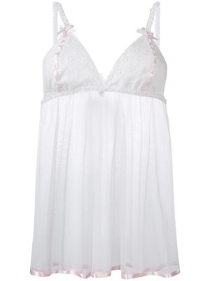 Folies By Renaud Antoinette Babydoll slip dress - White