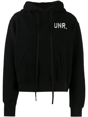UNRAVEL PROJECT logo print hoodie - Black
