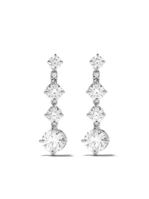 De Beers Jewellers 18kt white gold Arpeggia one-line diamond earrings