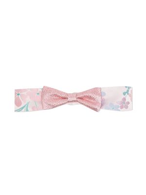 Hucklebones London floral-print bow-detail headband - Pink