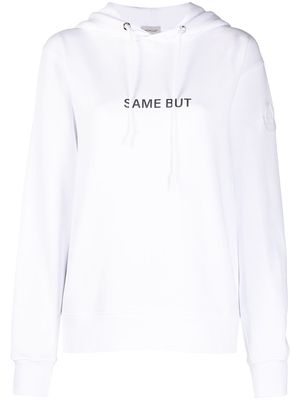Moncler slogan-print hoodie - White