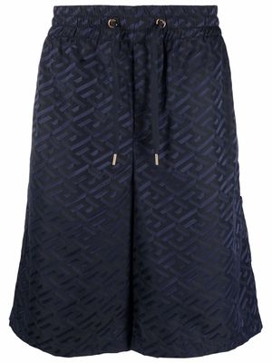 Versace Greca-print bermuda shorts - Blue