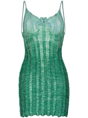 Emma Gudmundson Excel gradient-effect knitted minidress - Green