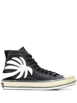 Palm Angels palm tree high-top sneakers - Black