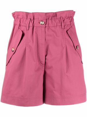 Kenzo paperbag waist cotton shorts - Pink