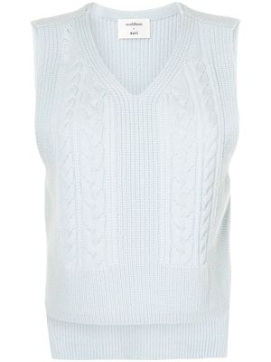 Onefifteen X Beyond The Radar cable knit vest - Blue