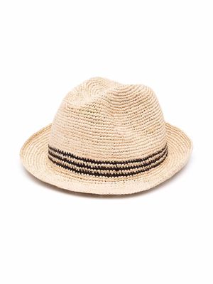 Bonpoint Aymon raffia wicker hat - Neutrals