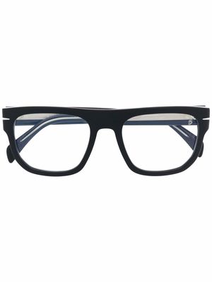 Eyewear by David Beckham polished square-frame glasses - Black
