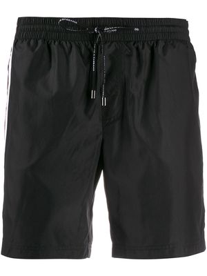 Dolce & Gabbana side stripe swim shorts - Black