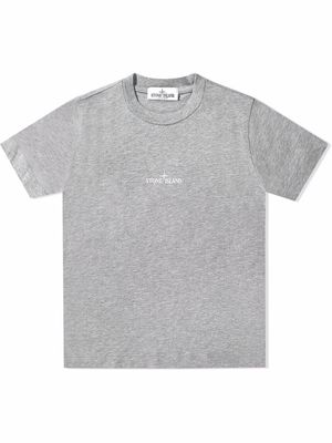 Stone Island Junior logo-print cotton T-shirt - Grey