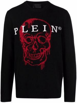 Philipp Plein skull intarsia-knit jumper - Black