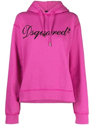 Dsquared2 logo-print hoodie - Pink
