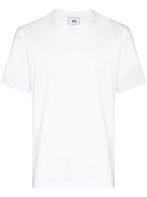 Y-3 logo-print cotton T-shirt - White