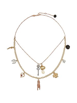 Dolce & Gabbana 18kt gold Family charm necklace