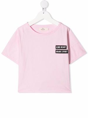Andorine logo crew-neck T-shirt - Pink