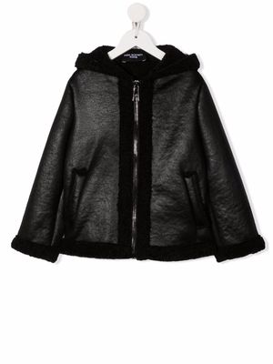 Neil Barrett Kids hooded zipped jacket - Black