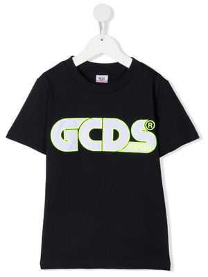 Gcds Kids logo-print cotton t-shirt - Blue