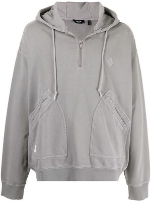 FIVE CM plain zip hoodie - Grey
