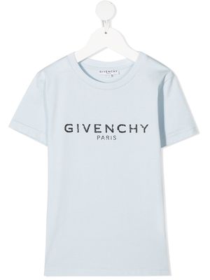 Givenchy Kids logo-print cotton T-shirt - Blue