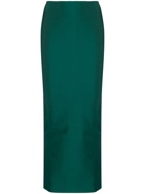 Herve L. Leroux high-waisted fitted maxi skirt - Green