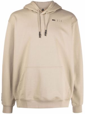 MCQ embroidered logo long-sleeve hoodie - Neutrals
