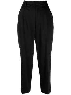 Woolrich dart-detail tapered trousers - Black