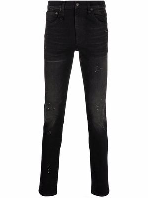 R13 dark-wash slim-fit jeans - Black