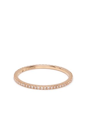 Le Gramme 18kt red gold 1g diamond pavé ring