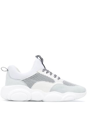 Moschino panelled low-top sneakers - White