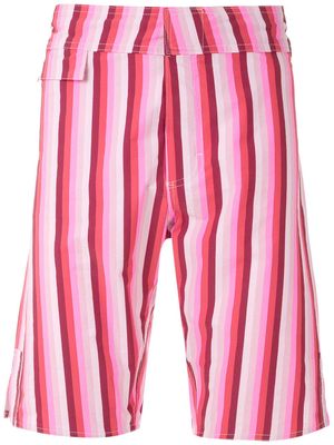 Amir Slama striped swim trunks - Pink