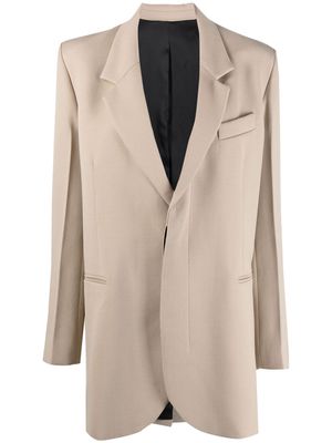 AMI Paris tailored single-breasted blazer - Neutrals