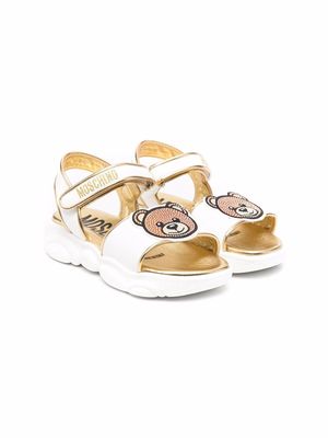 Moschino Kids Teddy-motif sandals - White