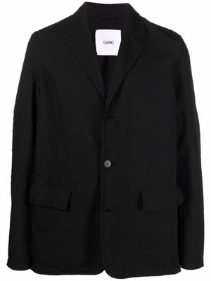OAMC single-breasted cotton blazer - Black