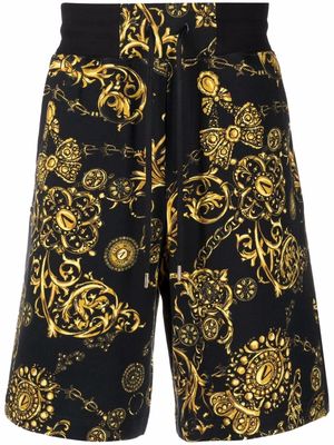 Versace Jeans Couture baroque-print track shorts - Black