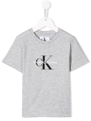 Calvin Klein Kids printed logo T-shirt - Grey