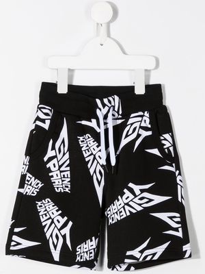 Givenchy Kids logo print shorts - Black