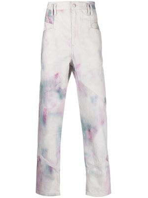 Isabel Marant Jowland tie-dye jeans - White