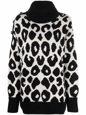 Maison Bohemique leopard print jumper - Black