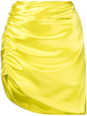 Michelle Mason asymmetric silk mini skirt - Yellow