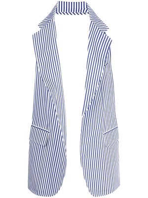 Comme Des Garçons Shirt striped blazer-vest - Blue