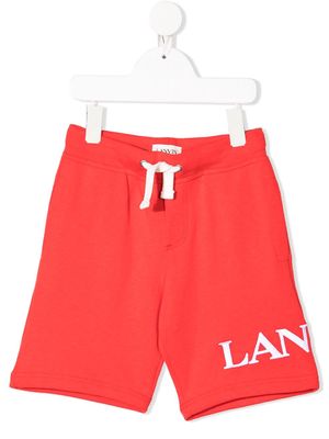 LANVIN Enfant logo print track shorts - Red